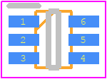 PE4259 - Peregrine Semiconductor PCB footprint - SOT23 (6-Pin) - SOT23 (6-Pin) - PE4259