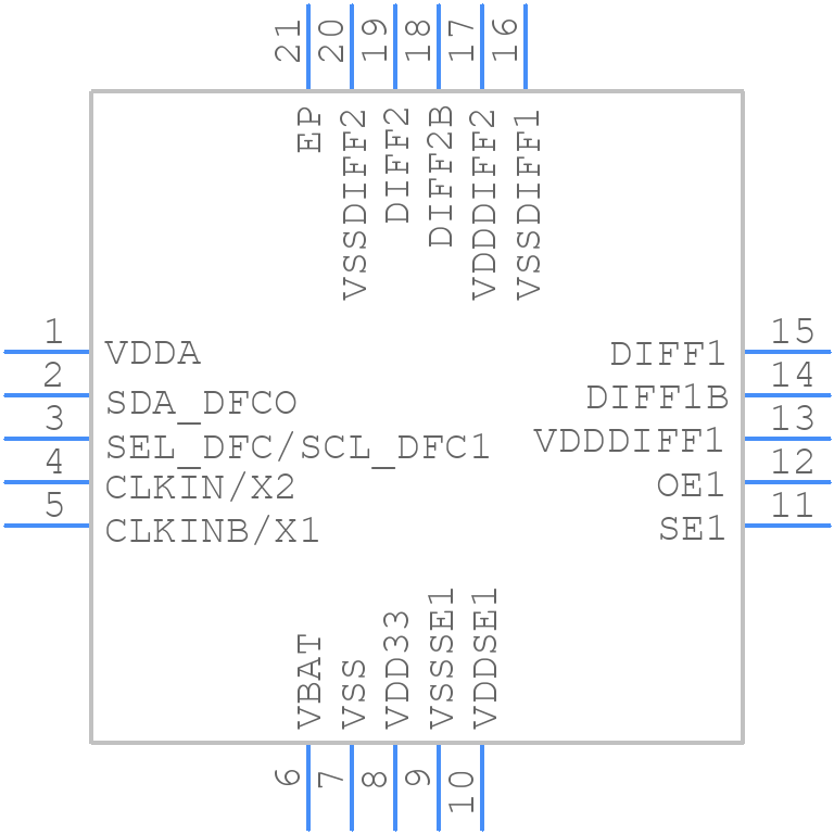 5P35021-003NDGI8 - Renesas Electronics - PCB symbol