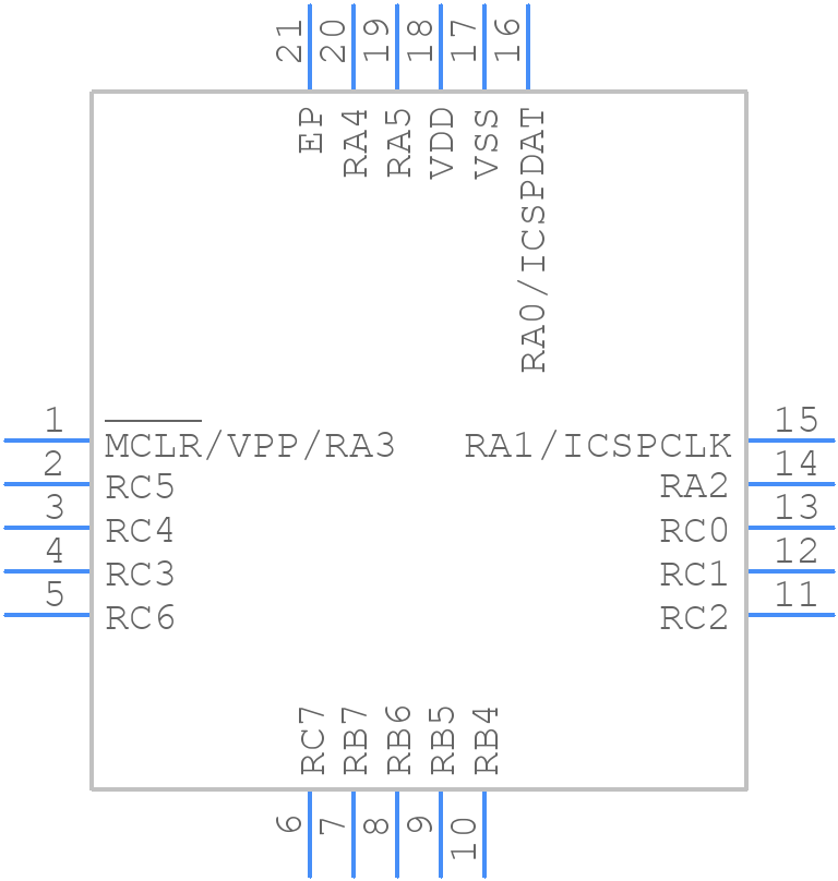 PIC16F15244-I/REB - Microchip - PCB symbol