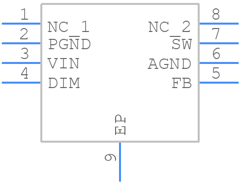 LM3410YMYX/NOPB - Texas Instruments - PCB symbol