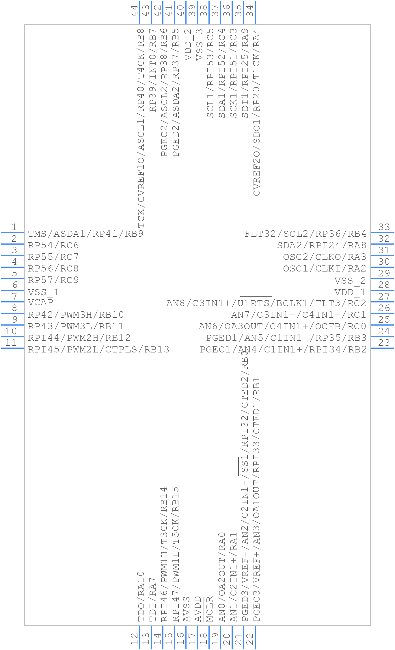 PIC24EP32MC204-I/PT - Microchip - PCB symbol