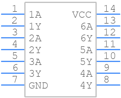 74LV14D - Nexperia - PCB symbol