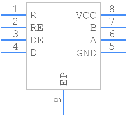 SN65HVD75DRBR - Texas Instruments - PCB symbol