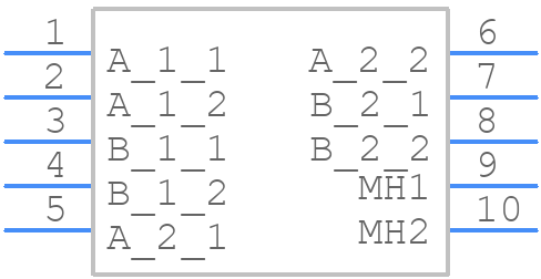 1-1123309-2 - TE Connectivity - PCB symbol