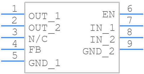 NCP186AMX300TAG - onsemi - PCB symbol