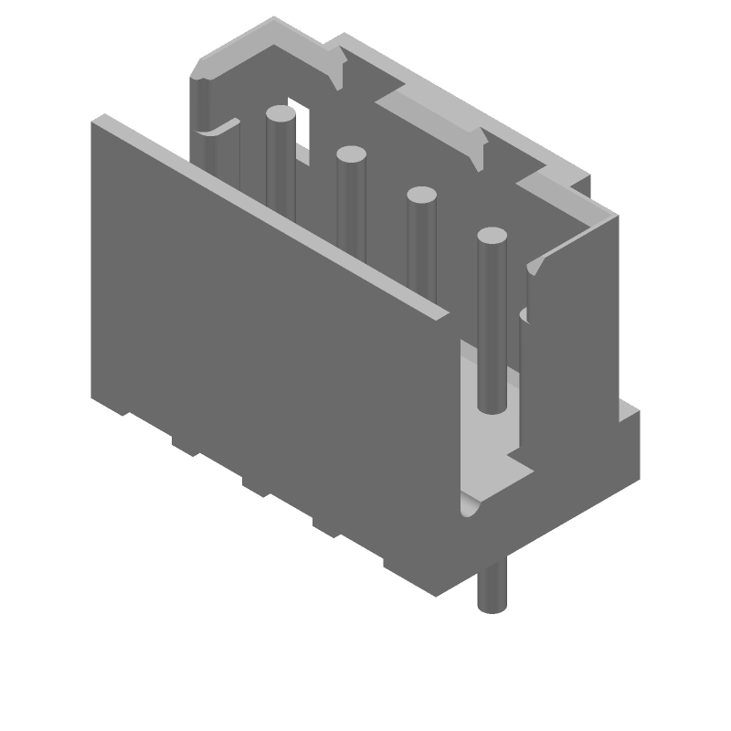 4 Pos 2mm Shrouded Header, Male, Straight, 4A, 125V, Tin