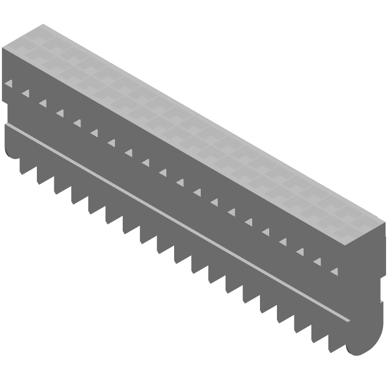 40 Pos 2.54mm IDC Wire Housing, Female Socket, 3A, Gold