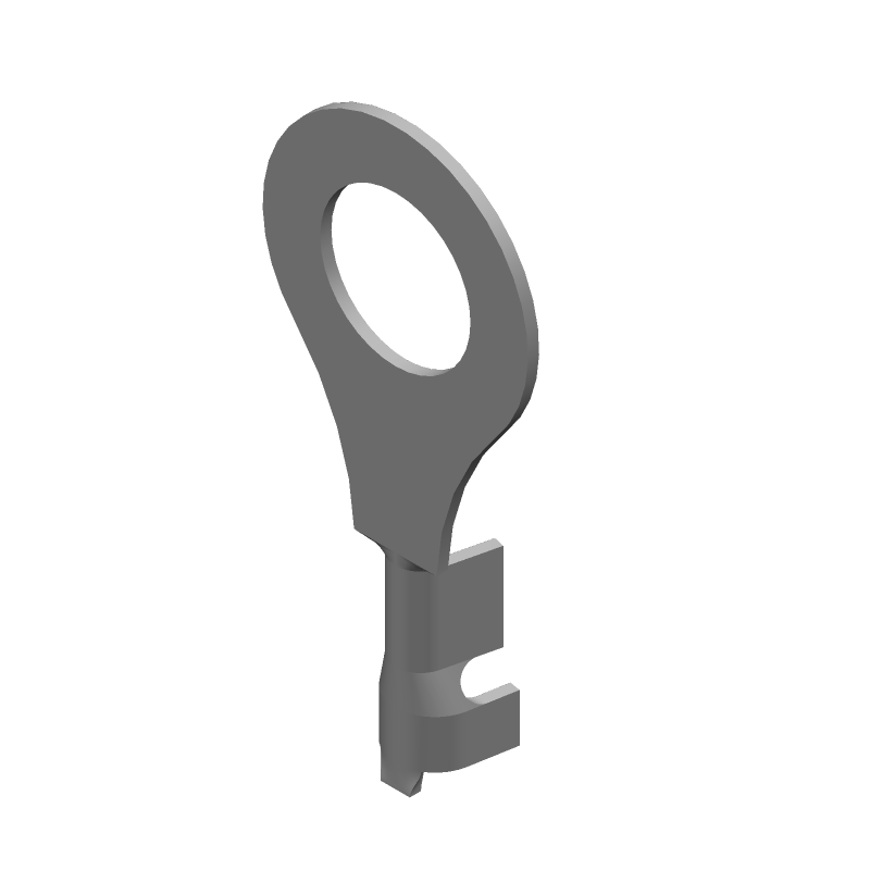 Brass Ring Terminal, 16-20AWG, Non-Insulated, Crimp, Free Hanging