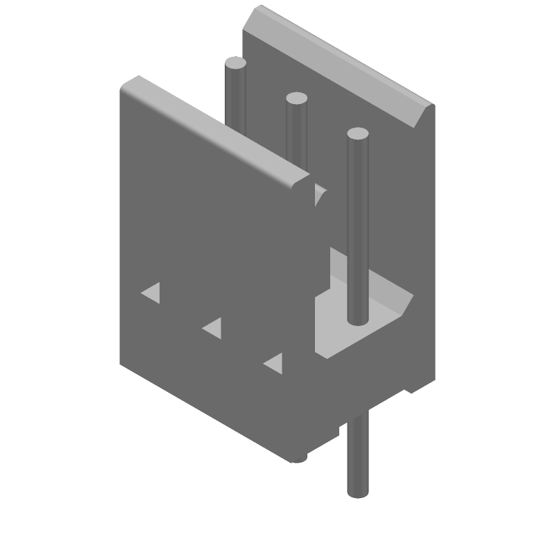 3 Pos Straight Shrouded Header, 2.54mm Pitch, Male Pin, Gold/Tin Plating, 3A