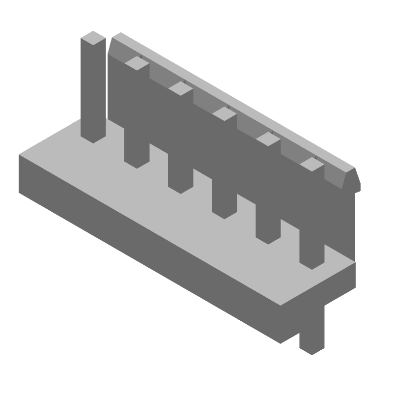 6 Pos Power Connector, 8A, 3.96mm Pitch, Solder ST, Thru-Hole