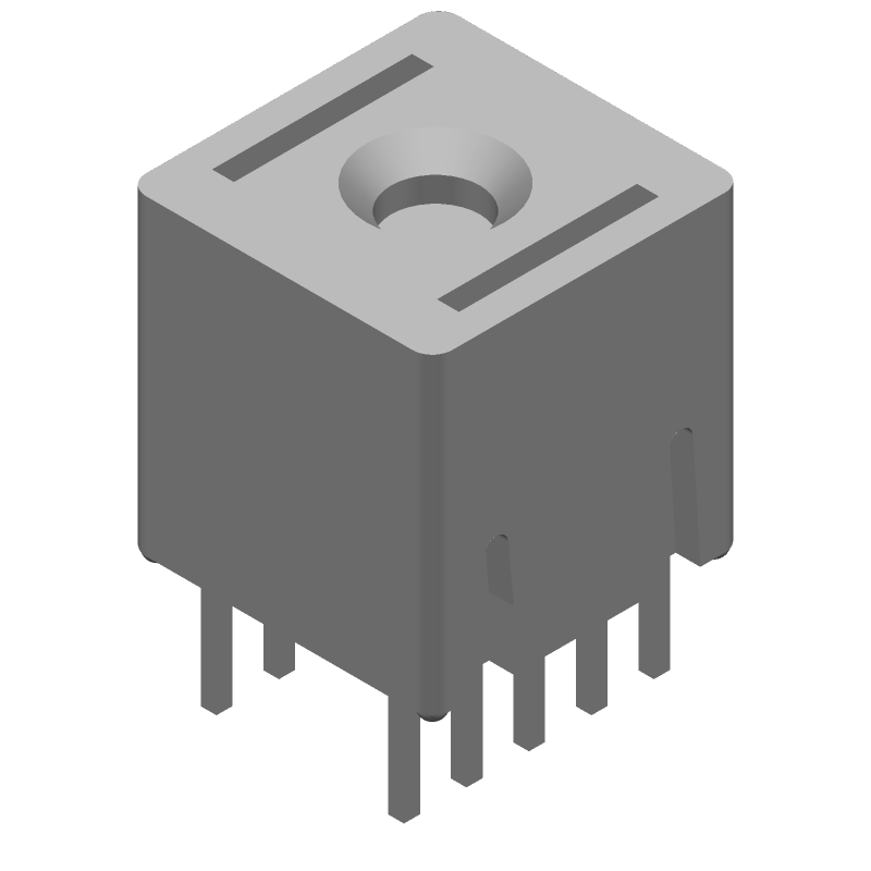 Power Connector, 1 Pos, 10 Contacts, 35A, 250V, Receptacle, Thru-Hole