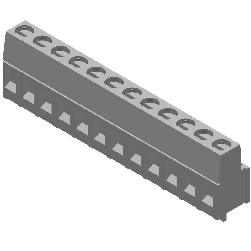 12 Pos 5.08mm Pitch Terminal Block, 17.5A, 300V, Solder ST