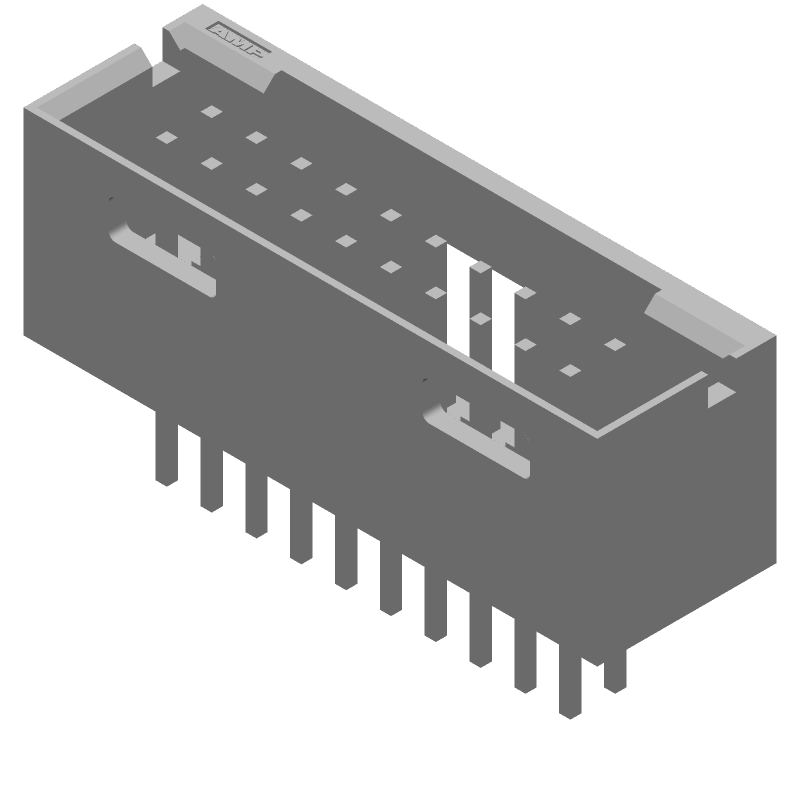 20 Pos 2.54mm Pitch Straight Header, Male Pin, 3A, Gold/Tin