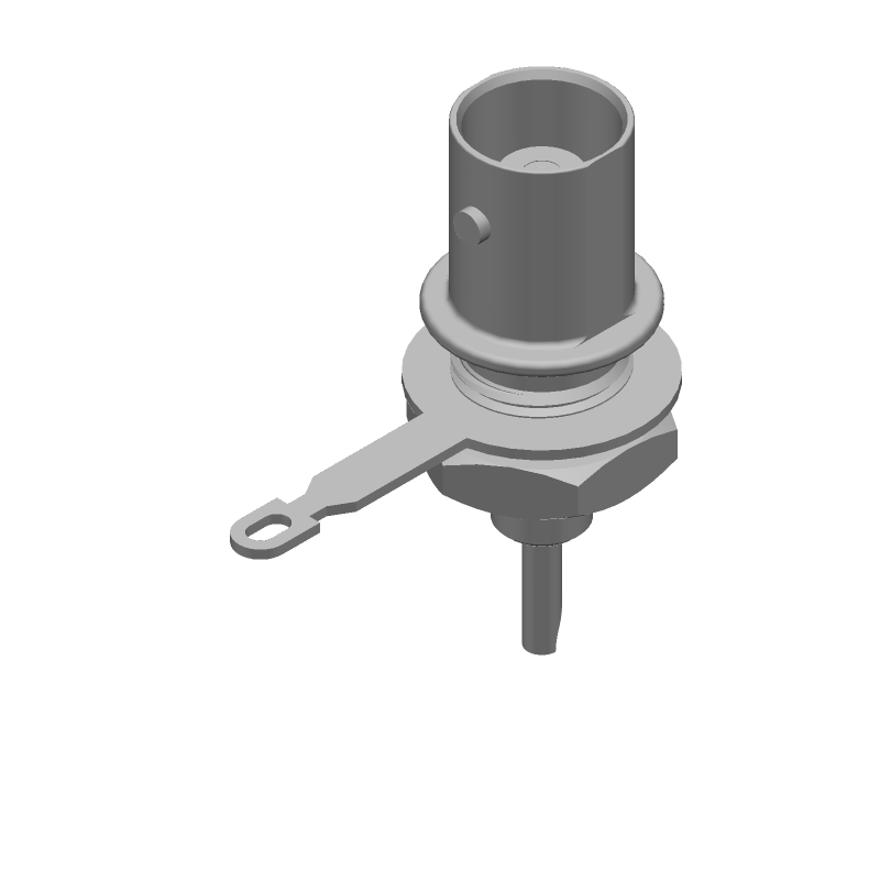 BNC RF Connector, Female, 50 Ohm, Straight, Panel Mount, Solder