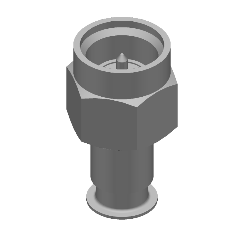 SMA Male Crimp Connector, 18GHz, 50R, Gold Contact