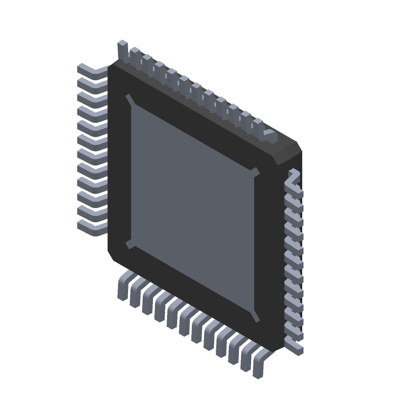 TMC2130TA footprint, schematic symbol and 3D model by Analog Devices