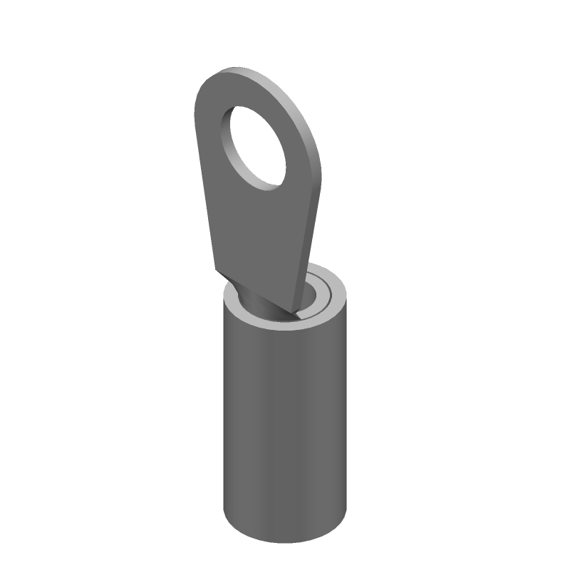 Red Insulated Ring Terminal, 8AWG Copper, Tin Plated, 600V