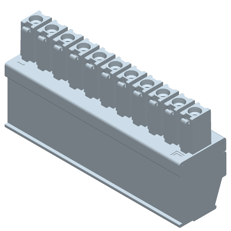 11 Pos 3.5mm Pitch Terminal Block, 11A, 300V, Screw, Cable Mount