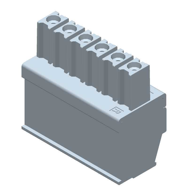 6 Pos Terminal Block, 3.5mm Pitch, 11A, 300V, Screw, Cable Mount