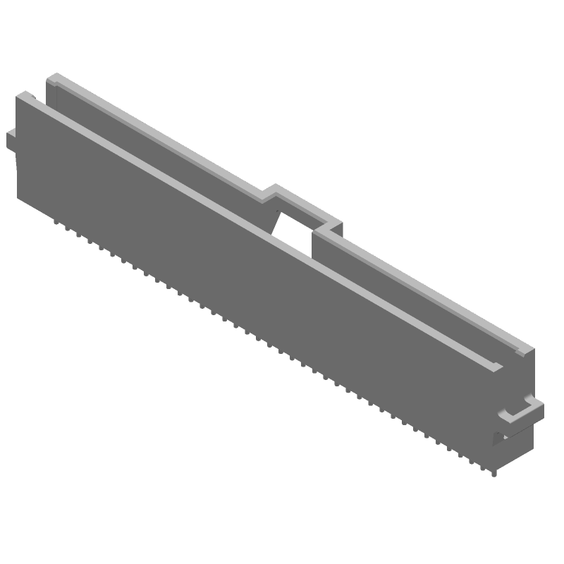 40 Pos 1.27mm Shrouded Header, Vertical, Thru-Hole, 1A