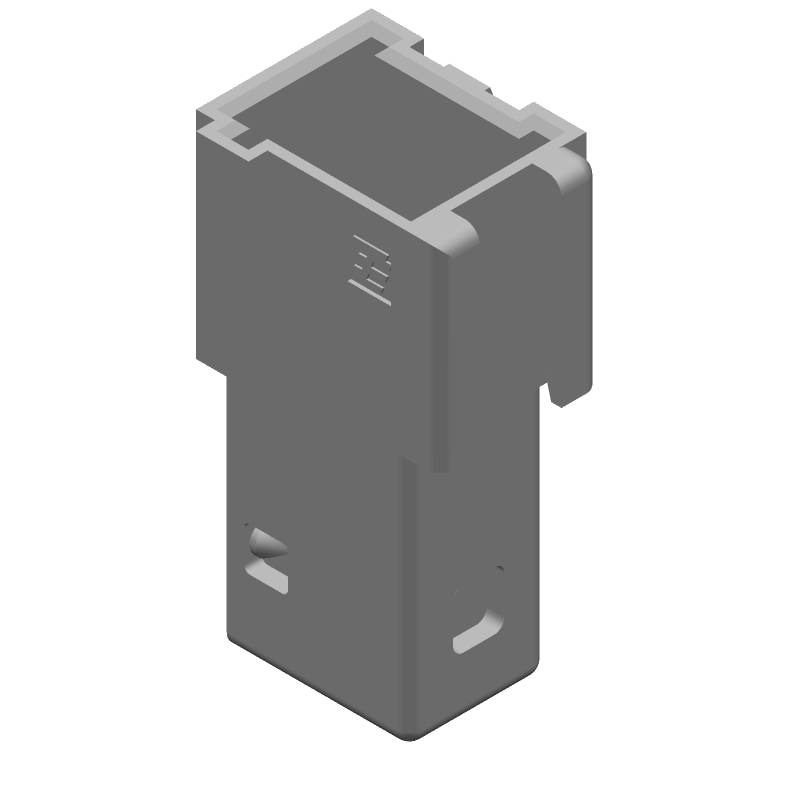 8 Pos 2.54mm Crimp Wire Housing, PBT, Black, Signal