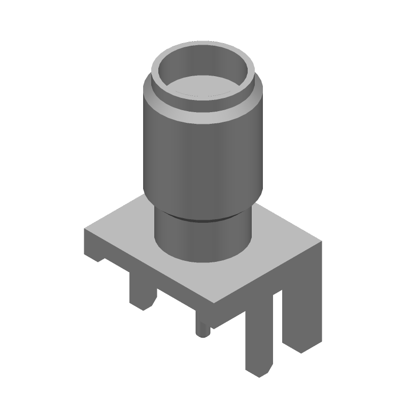 SMA RF Connector, Male, Solder, Straight, Gold, 50 Ohm