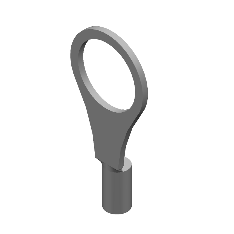 Ring Terminal 26AWG Copper Tin Crimp Straight