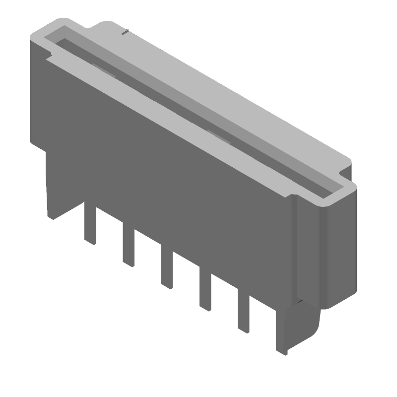 6 Pos Female Header, 2.54mm Pitch, Straight, Through Hole, 250V
