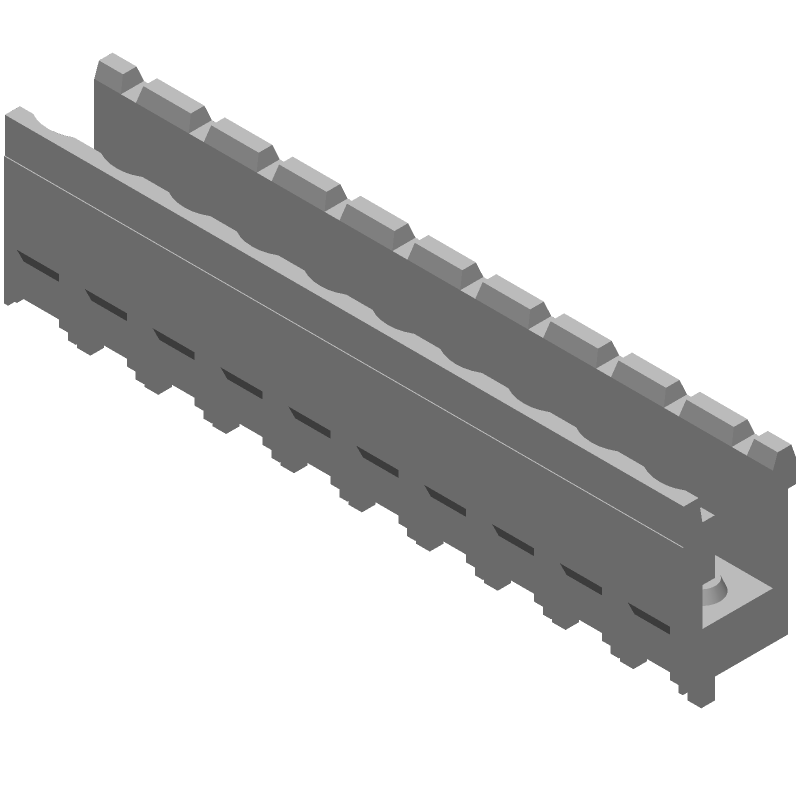 10 Pos 5mm Pitch Shrouded Header, Straight, 15A, 300V, TH