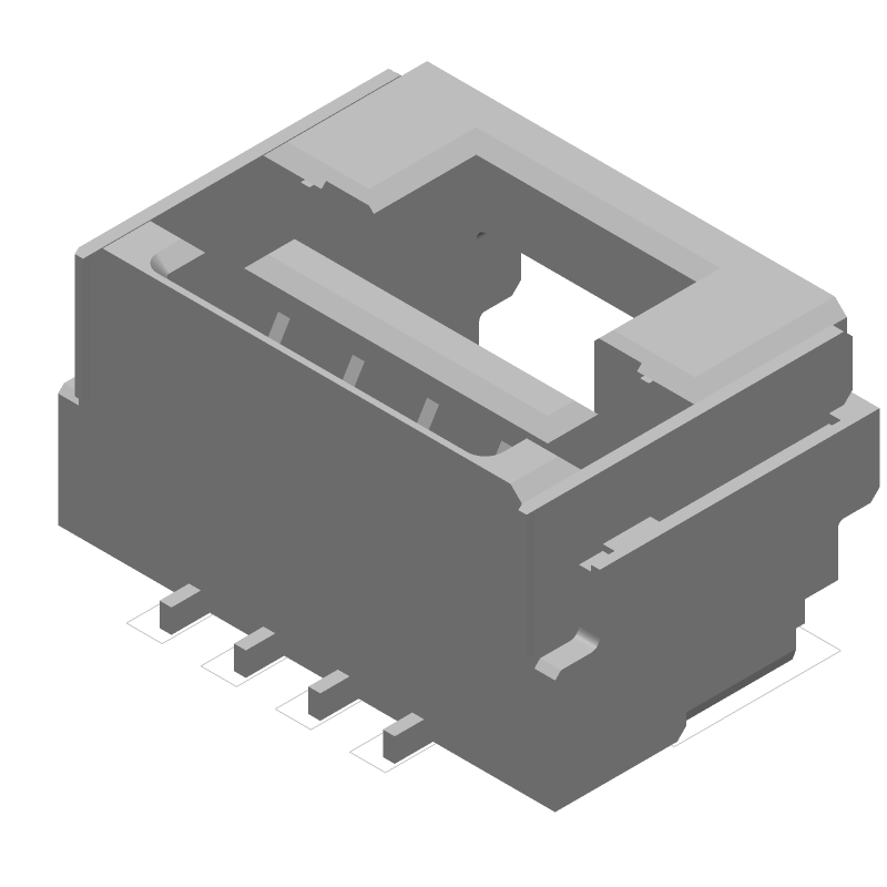 4 Pos Female Receptacle, Straight SMT, Tin, 94V-0