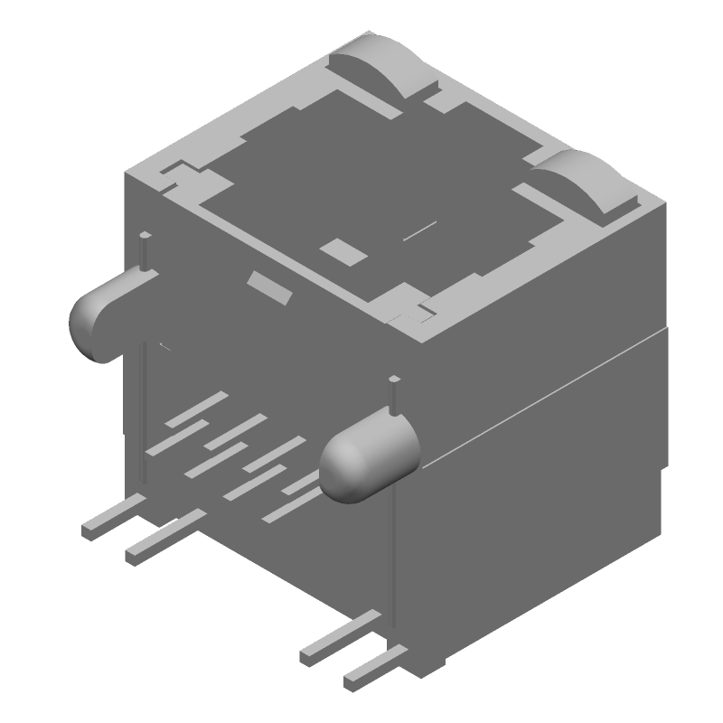 RJ45 Connector, 8 Pos, RA, Solder, 1 Port, Cat5