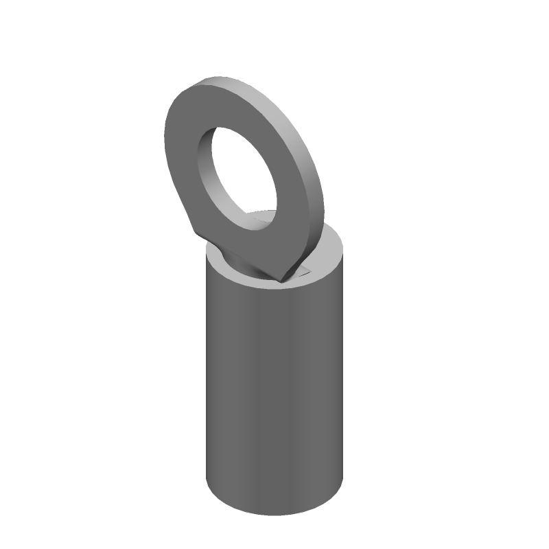 Ring Terminal, 14-16AWG, Copper, Tin Plated, Insulated, Crimp