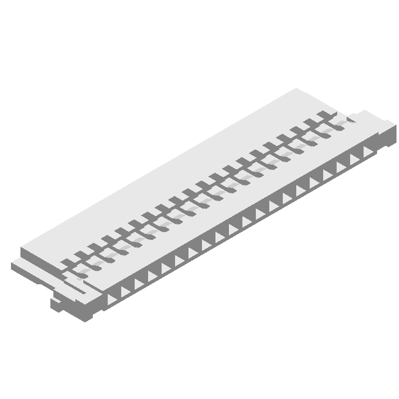 20 Pos 1mm Crimp Wire Housing, Straight, 1A, 100V, Beige