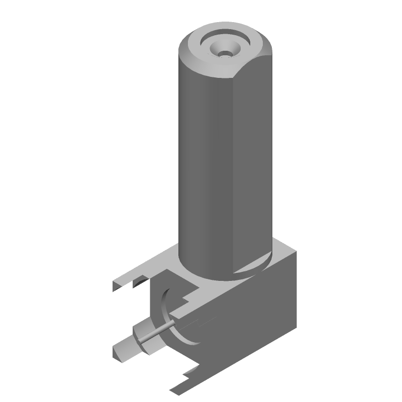 RF Connector, F Type, 75 Ohm, Male, Right Angle, Solder, Thru-Hole, 1GHz