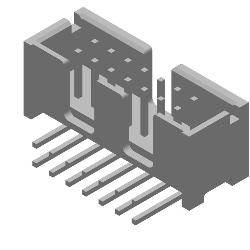 14P RA Header, 1A, Gold, 2.54mm Pitch, Signal, Through Hole