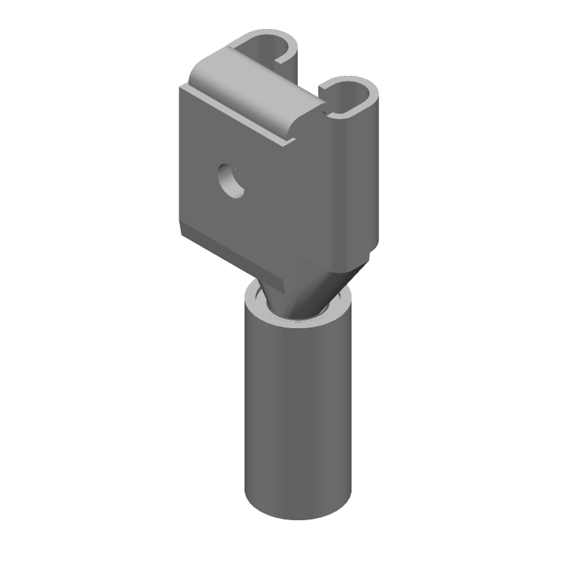 PIDG Quick Disconnect Terminal, 16-22AWG, Female/Male, Red Nylon, Tin Bronze