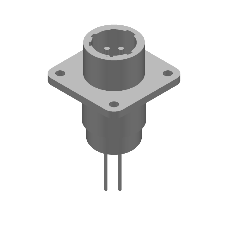 4 Pos Circular Connector, 13A, 250V, Tin/Gold, Size 11