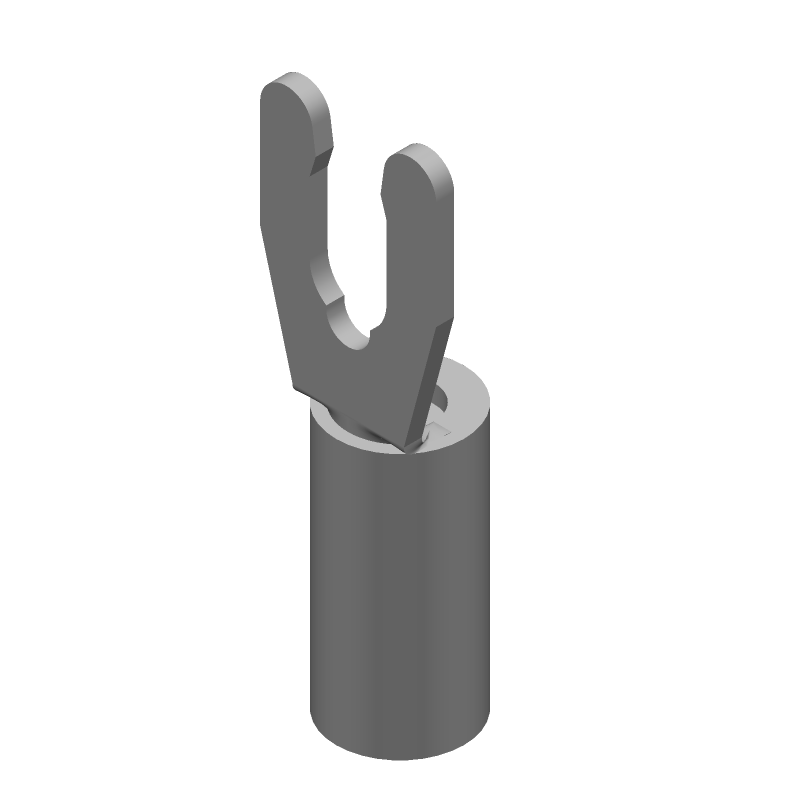 PIDG Spring Terminal, 10-12AWG, Yellow Nylon, Tin Plated Bronze