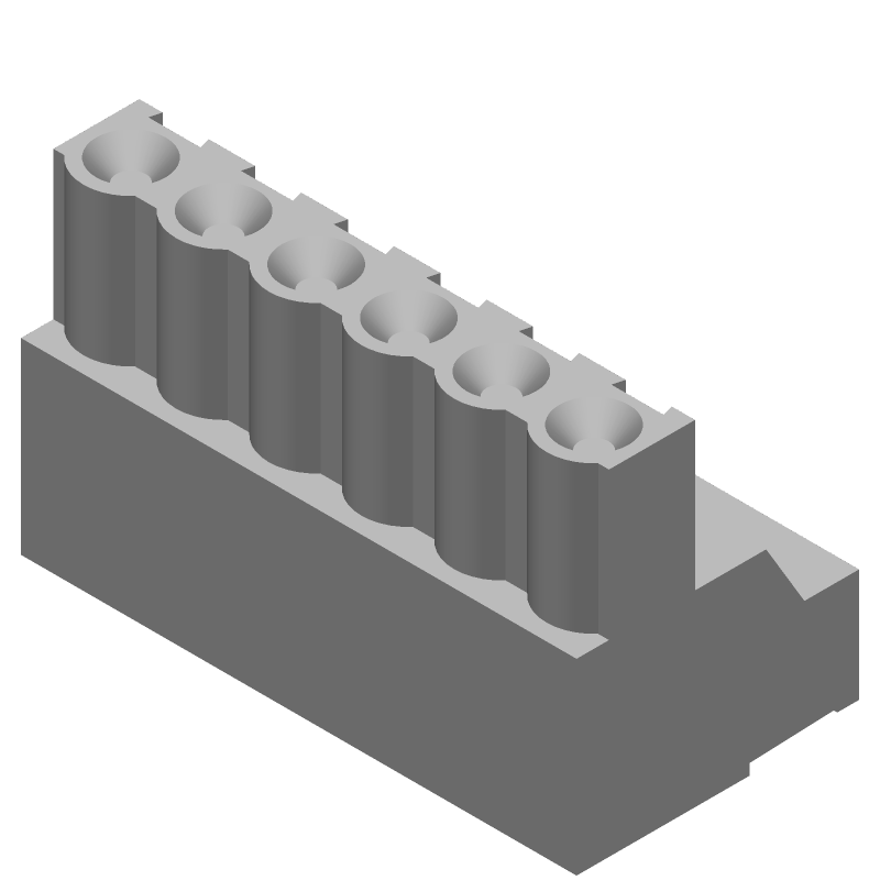 6 Pos 5.08mm RA Plug, 15A 300V, Green, UL