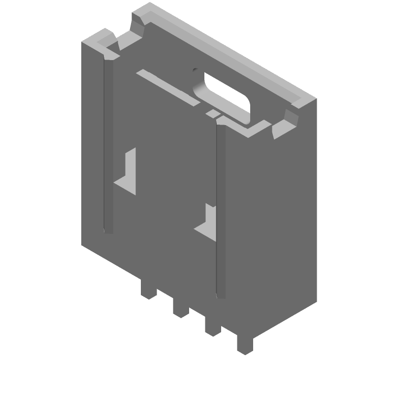 4 Pos 2.54mm Header HDR, Male Pin, Gold, 3A, Thru-Hole