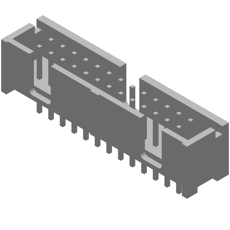 26 Pos 1A Gold Pin Header, Vertical, 2.54mm Pitch, Through Hole