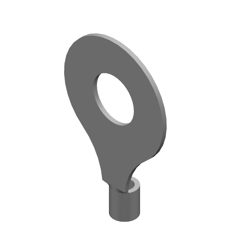 8AWG Copper Ring Terminal, Tin Plated, Non-Insulated