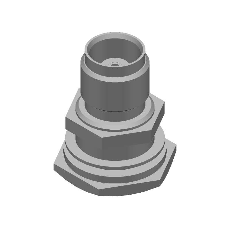 TNC RF Connector 50 Ohm Male Crimp Panel Mount Straight Gold