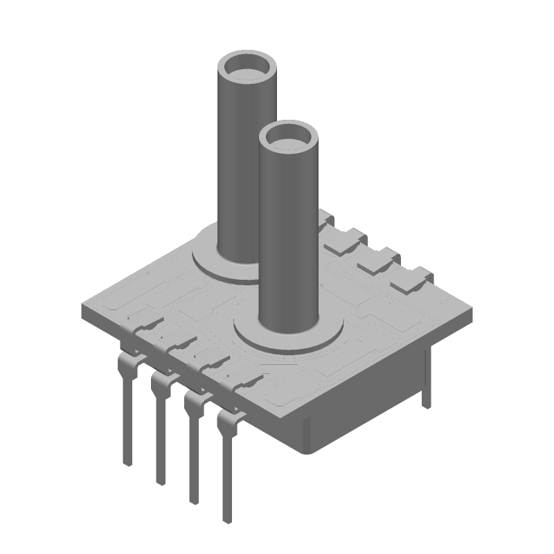 Peizoresistive Sensor, Differential, 0Psi Min, 5Psi Max, 0-50mV, Square, Through Hole Mount