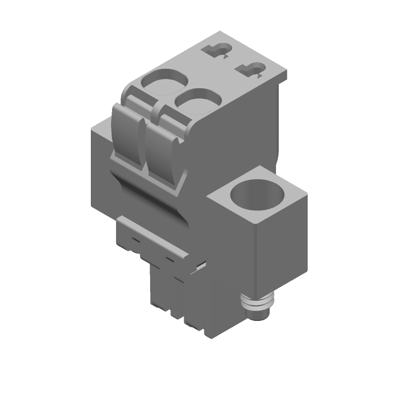 2 Pos 3.5mm Pitch Terminal Block, 300V, 9A, Push-In