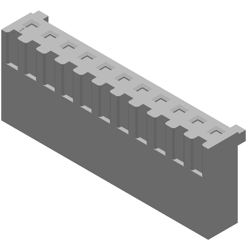 11 Pos 3.96mm Crimp Wire Housing, Female Socket, 6.5A, 250V