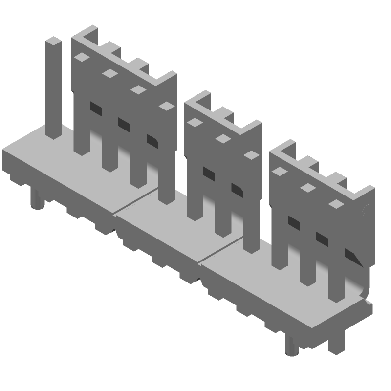 11 Pos 7A 600V Wire-to-Board Header, Tin, Through Hole, MTA-156