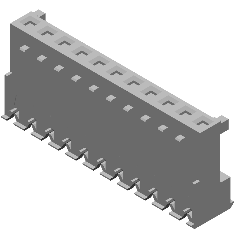 11 Pos 7A 600V Wire-to-Board Power Connector, IDC, Red