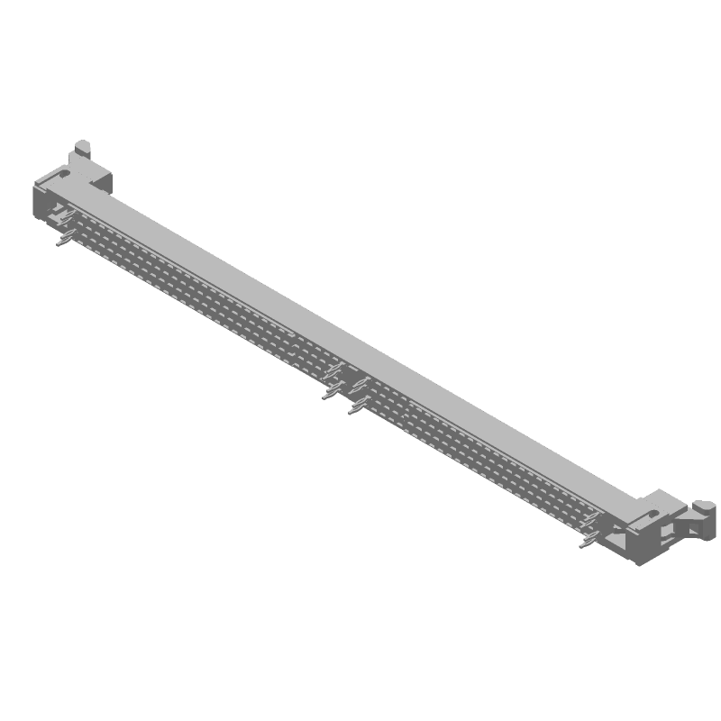 Card Edge Connector, 240 Contact(s), 2 Row(s), Straight, 0.039 inch Pitch, Press Fit Terminal, Latch & Eject, Black Insulator, Receptacle,