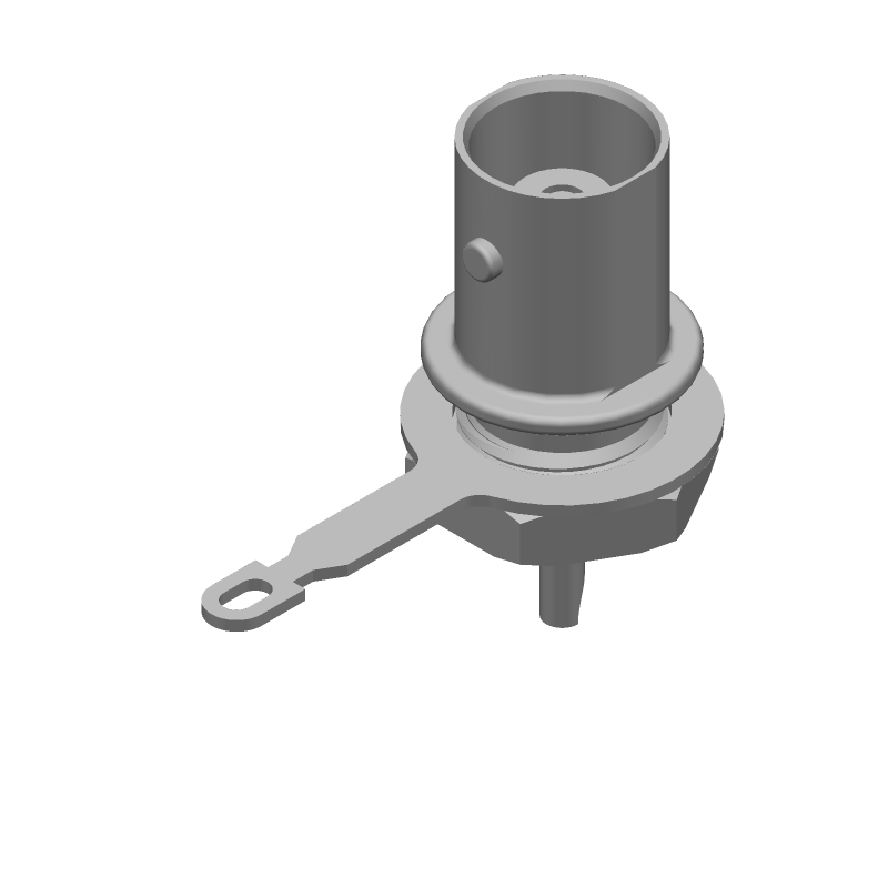 BNC RF Connector, 4GHz, 50 Ohm, Solder Cup, Panel Mount, Straight